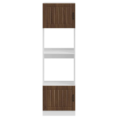 vidaXL Commodes à 2 tiroirs Lucca Marron Aspect chêne Aggloméré