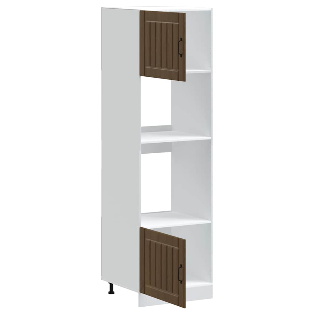 vidaXL Commodes à 2 tiroirs Lucca Marron Aspect chêne Aggloméré
