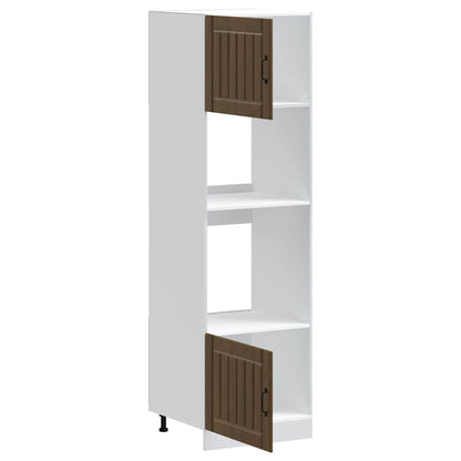 vidaXL Commodes à 2 tiroirs Lucca Marron Aspect chêne Aggloméré