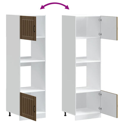 vidaXL Commodes à 2 tiroirs Lucca Marron Aspect chêne Aggloméré