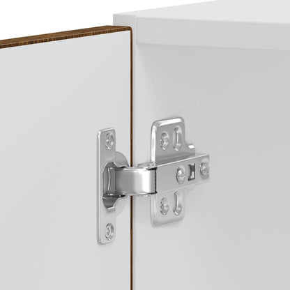 vidaXL Commodes à 2 tiroirs Lucca Marron Aspect chêne Aggloméré