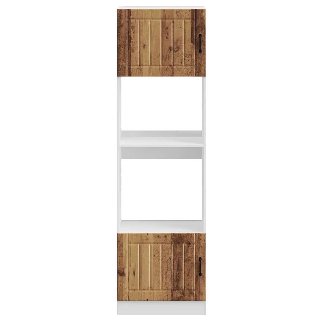 vidaXL Meubles bas de cuisine 2 pcs Aspect Vieux bois Lucca Bois d'ingénierie