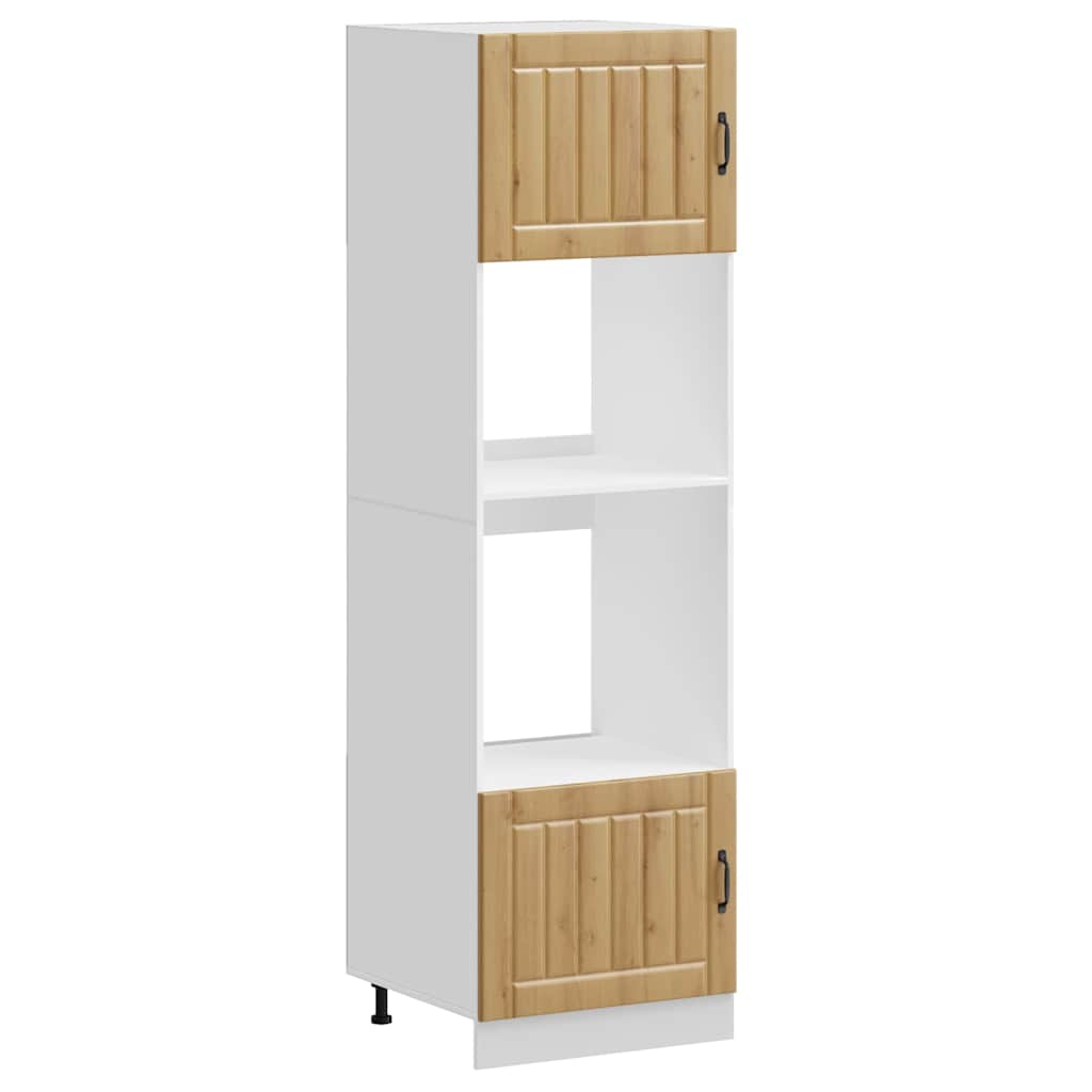 vidaXL Herdumbauschränke 2 Stk. Lucca Artisan-Eiche Holzwerkstoff
