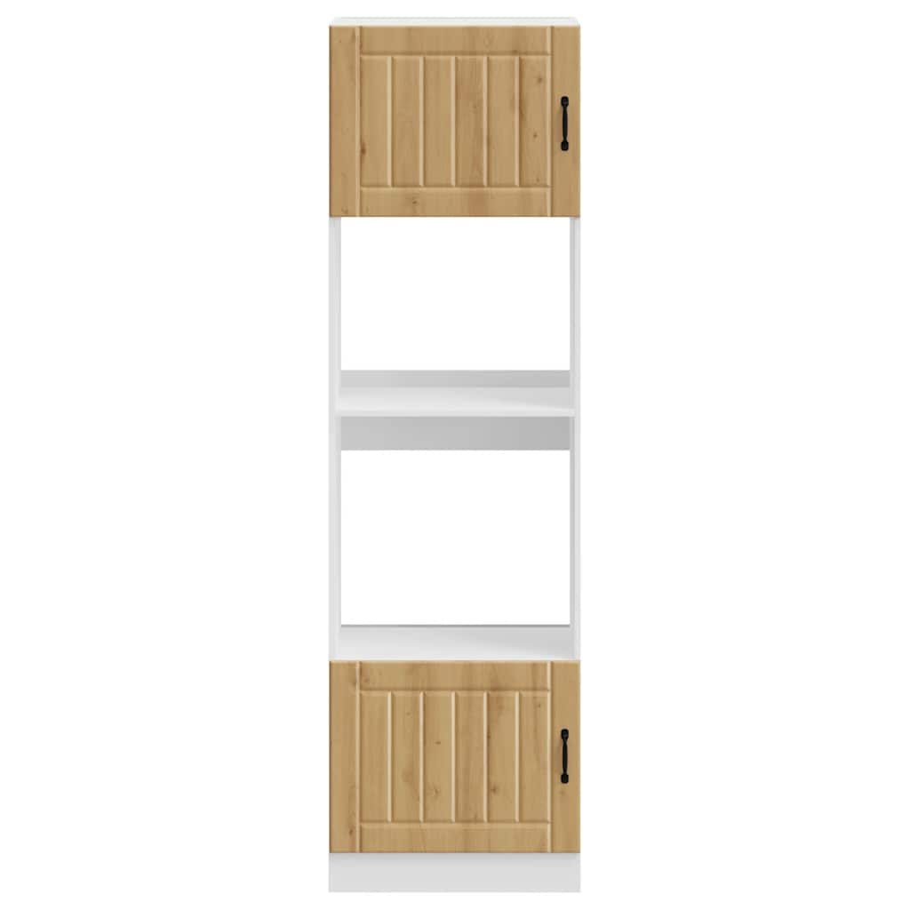 vidaXL Herdumbauschränke 2 Stk. Lucca Artisan-Eiche Holzwerkstoff