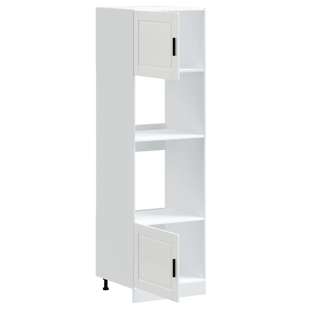 Herdumbauschränke 2 Stk. Porto Weiß Holzwerkstoff