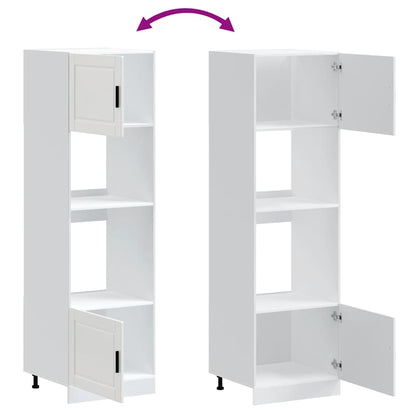 Herdumbauschränke 2 Stk. Porto Weiß Holzwerkstoff