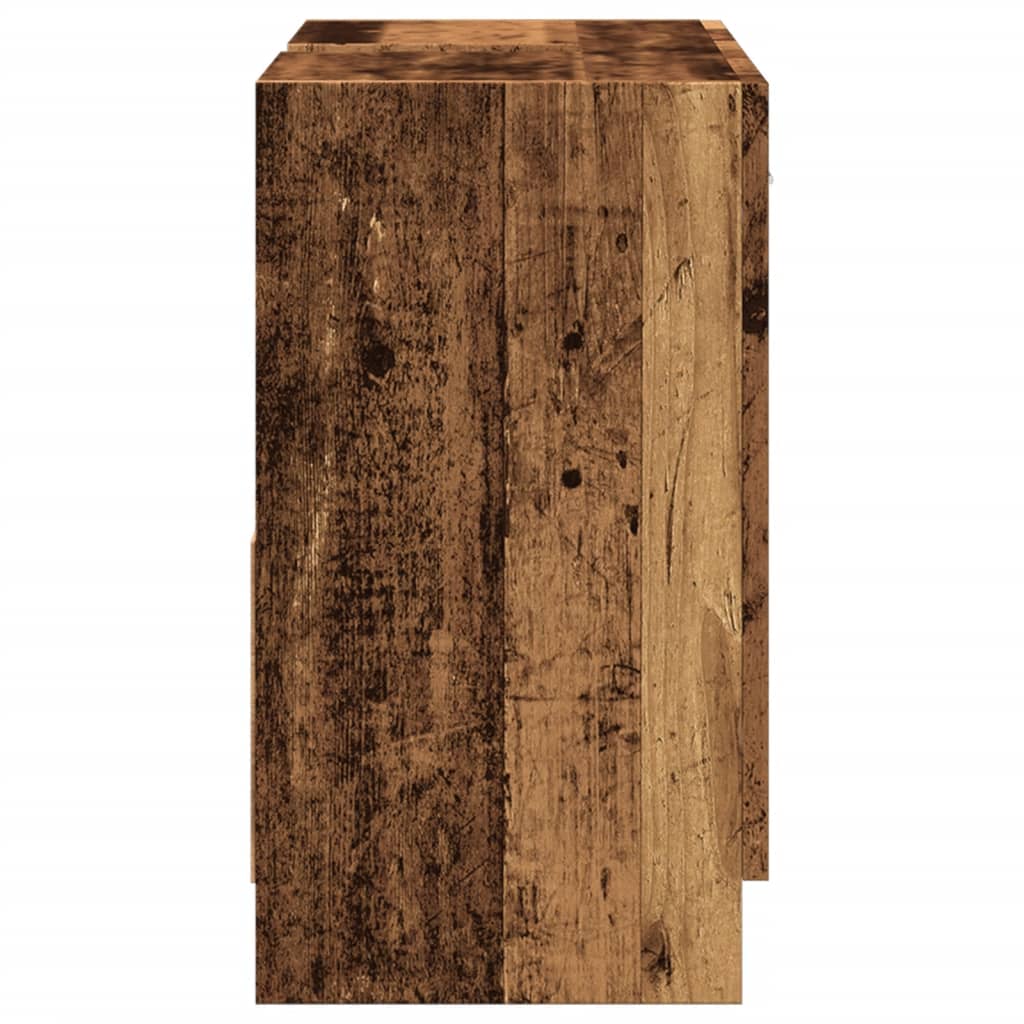 Meuble sous lavabo vidaXL, aspect bois de récupération, 63x30x54 cm, bois d'ingénierie