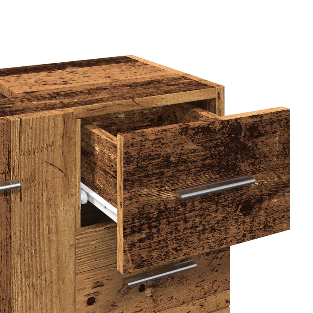 Meuble sous lavabo vidaXL, aspect bois de récupération, 63x30x54 cm, bois d'ingénierie