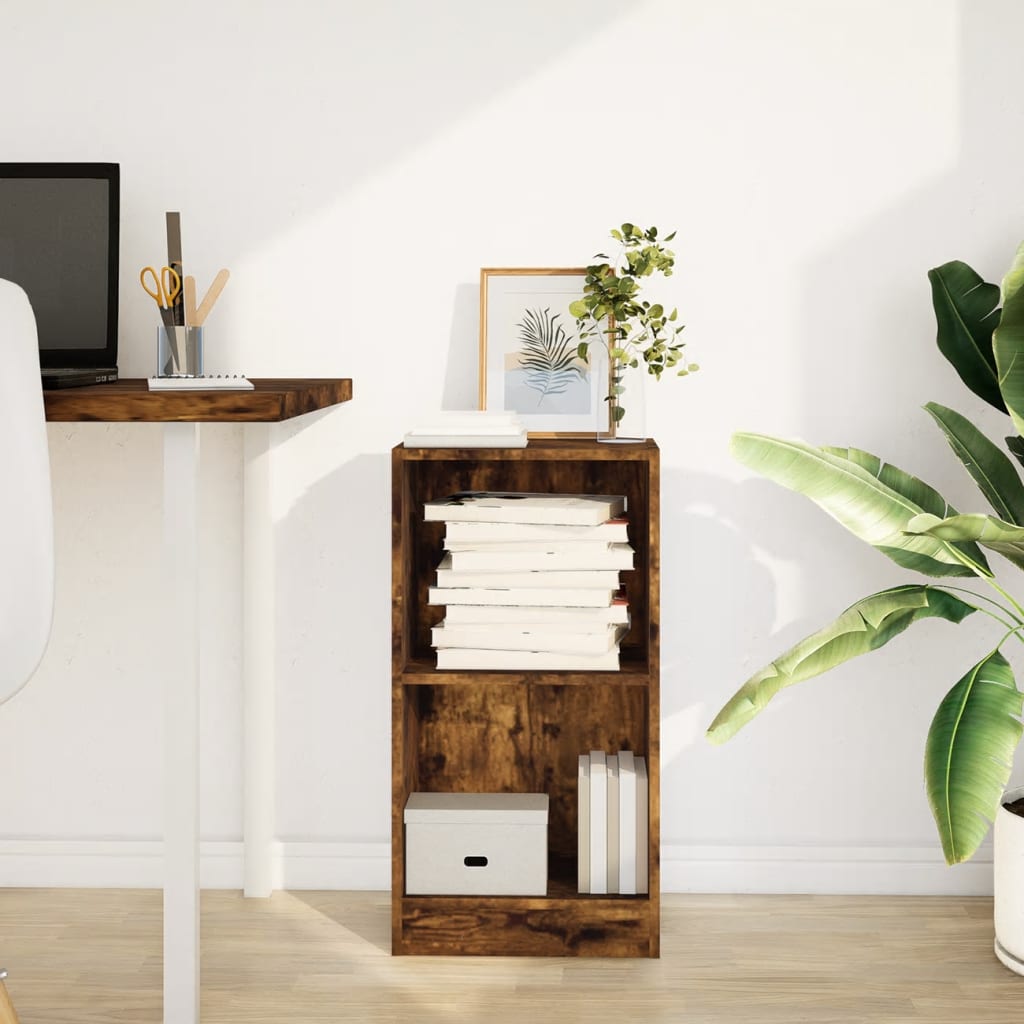 vidaXL Bibliothèque chêne fumé 40x24x76 cm bois d'ingénierie