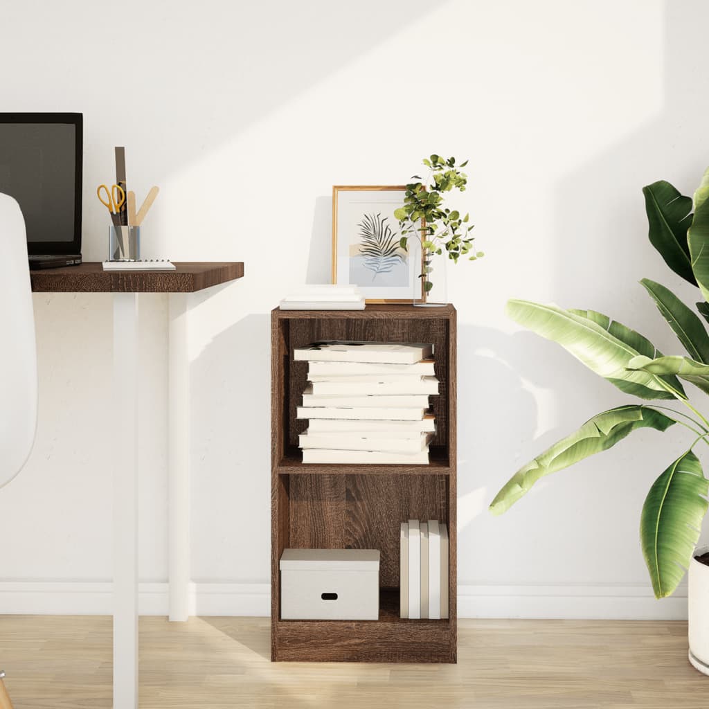 vidaXL Bibliothèque marron aspect chêne 40x24x76 cm bois d'ingénierie