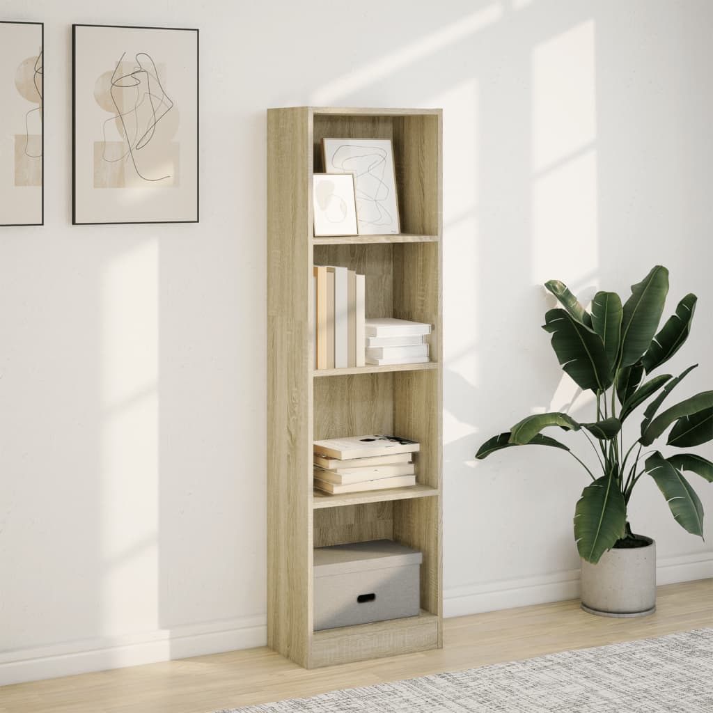 vidaXL Bücherregal Sonoma-Eiche 40x24x143 cm Holzwerkstoff