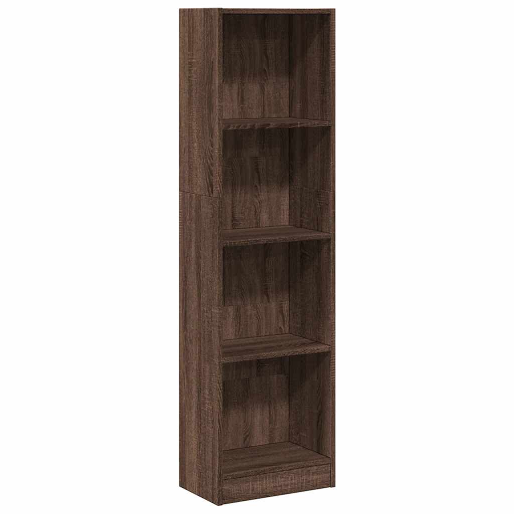 vidaXL Étagère à livres aspect chêne marron 40x24x143 cm en bois d'ingénierie