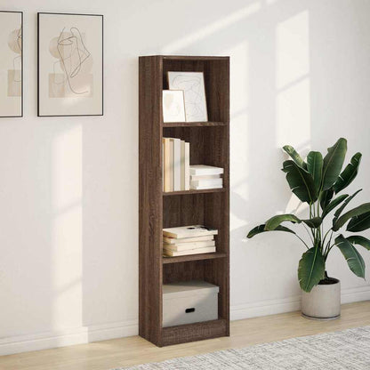 vidaXL Étagère à livres aspect chêne marron 40x24x143 cm en bois d'ingénierie