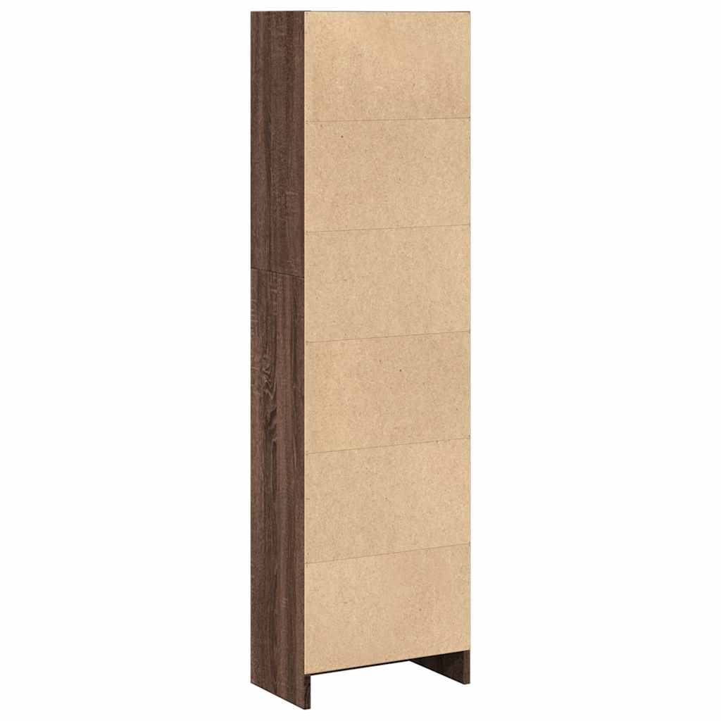 vidaXL Étagère à livres aspect chêne marron 40x24x143 cm en bois d'ingénierie