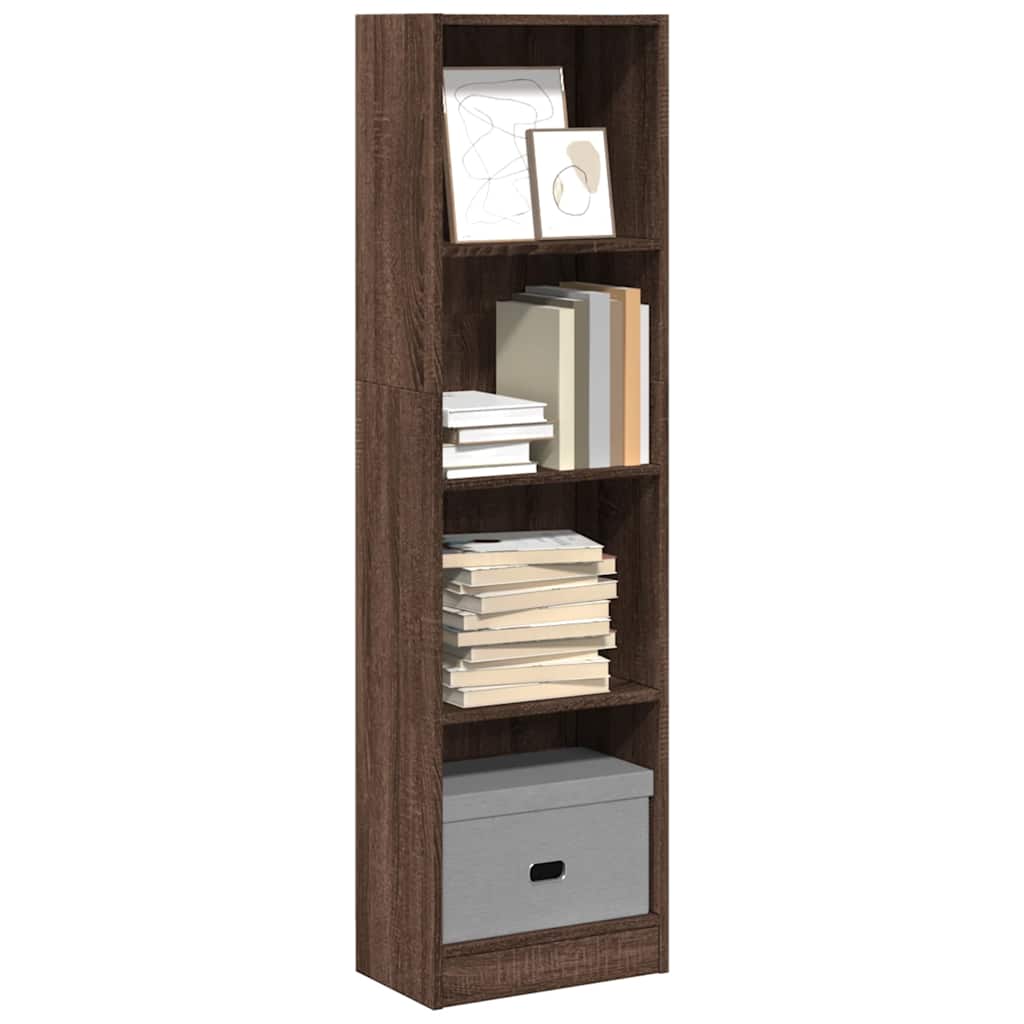 vidaXL Étagère à livres aspect chêne marron 40x24x143 cm en bois d'ingénierie