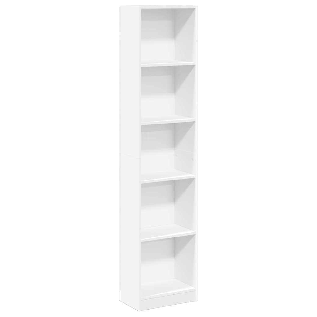 vidaXL Bibliothèque blanche 40x24x176 cm Aggloméré