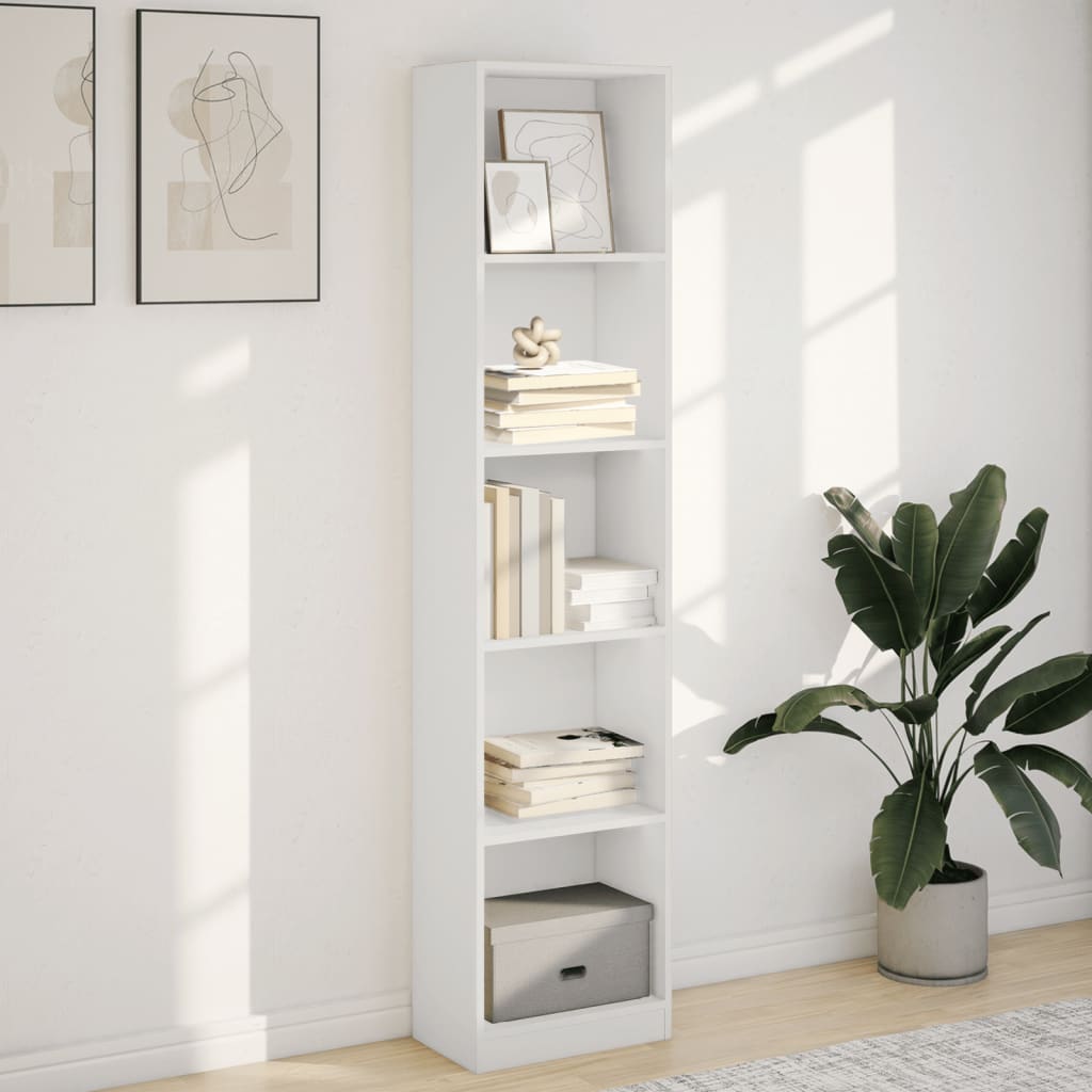 vidaXL Bibliothèque blanche 40x24x176 cm Aggloméré