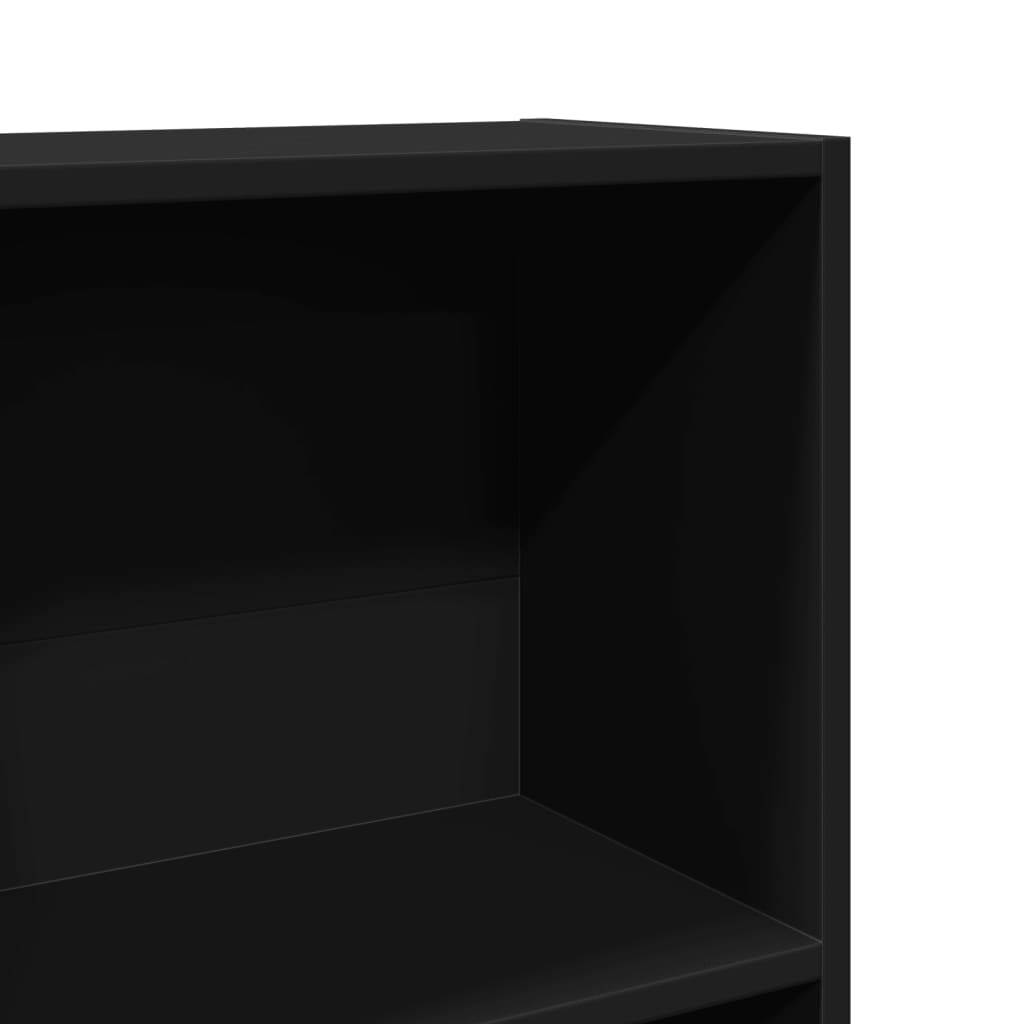 vidaXL Bücherregal Schwarz 40x24x176 cm Holzwerkstoff