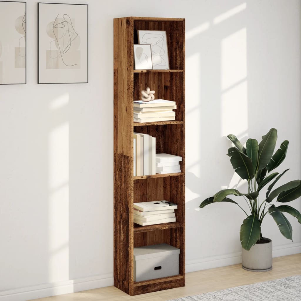 vidaXL Étagère en bois d'ingénierie aspect bois de récupération 40x24x176 cm
