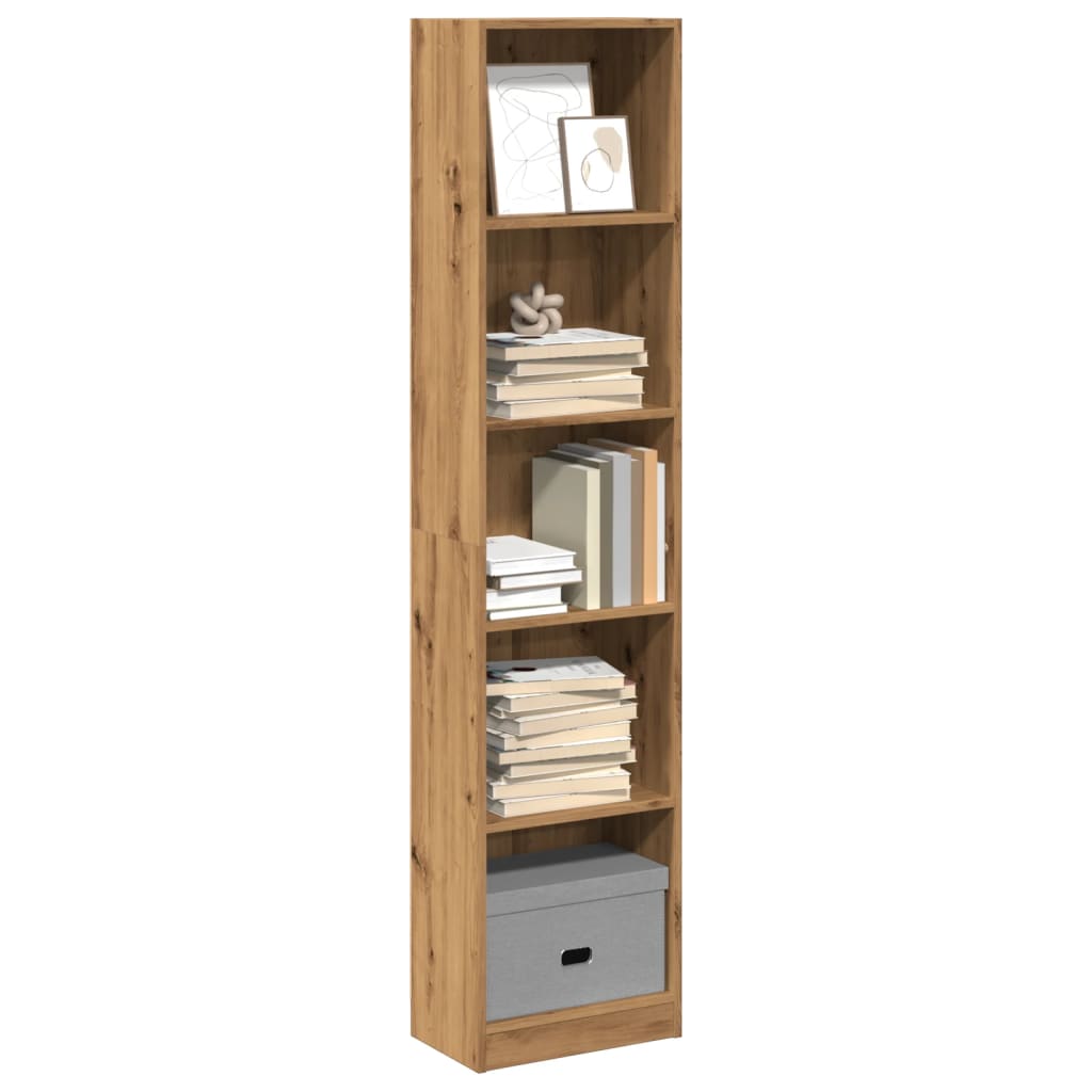 Bücherregal Artisian Oak 40 x 24 x 176 cm Holzwerkstoff