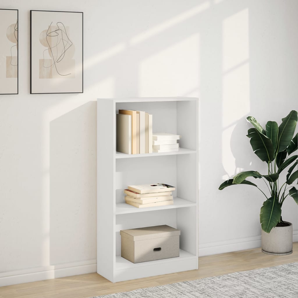vidaXL Bibliothèque blanc 60x24x109 cm Bois d'ingénierie