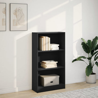 vidaXL Bücherregal Schwarz 60x24x109 cm Holzwerkstoff
