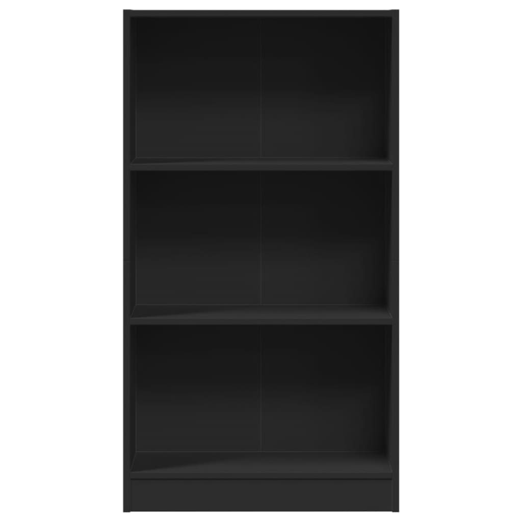 vidaXL Bücherregal Schwarz 60x24x109 cm Holzwerkstoff