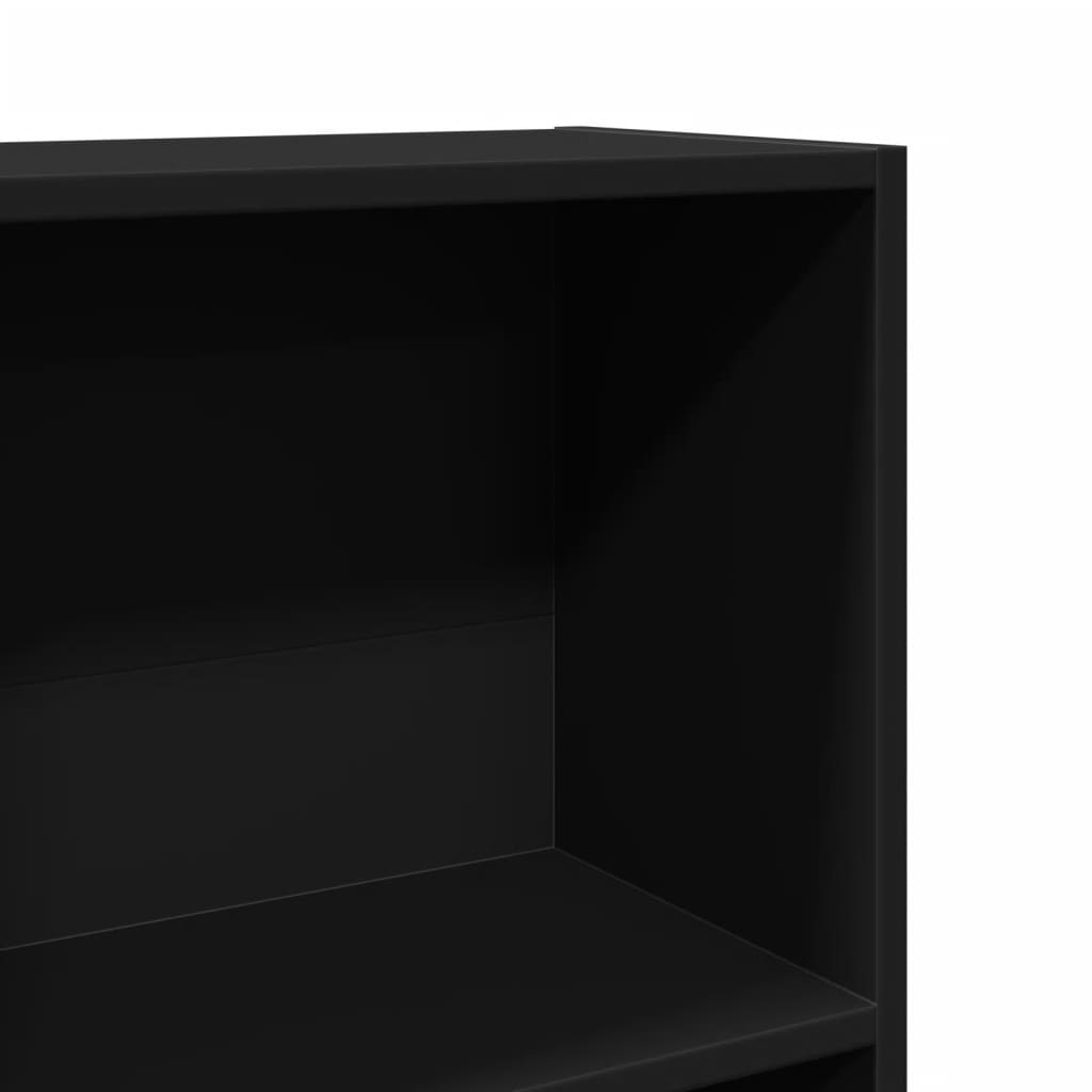 vidaXL Bücherregal Schwarz 60x24x109 cm Holzwerkstoff