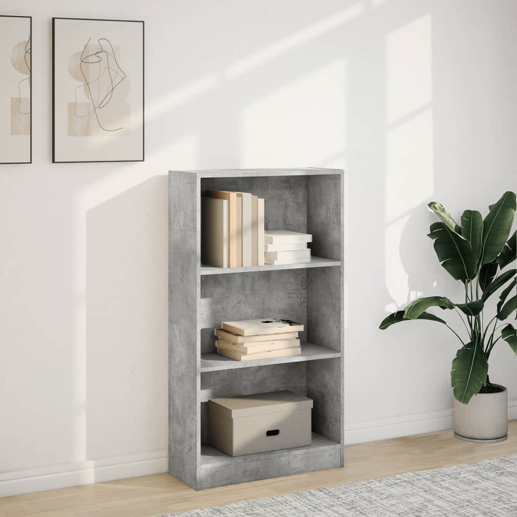 vidaXL Bücherregal Betongrau 60x24x109 cm Holzwerkstoff