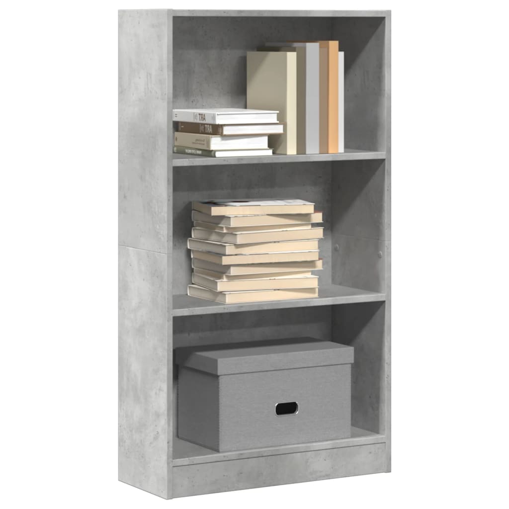 vidaXL Bücherregal Betongrau 60x24x109 cm Holzwerkstoff