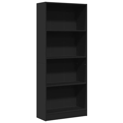 vidaXL Bibliothèque noire 60x24x143 cm Bois d'ingénierie
