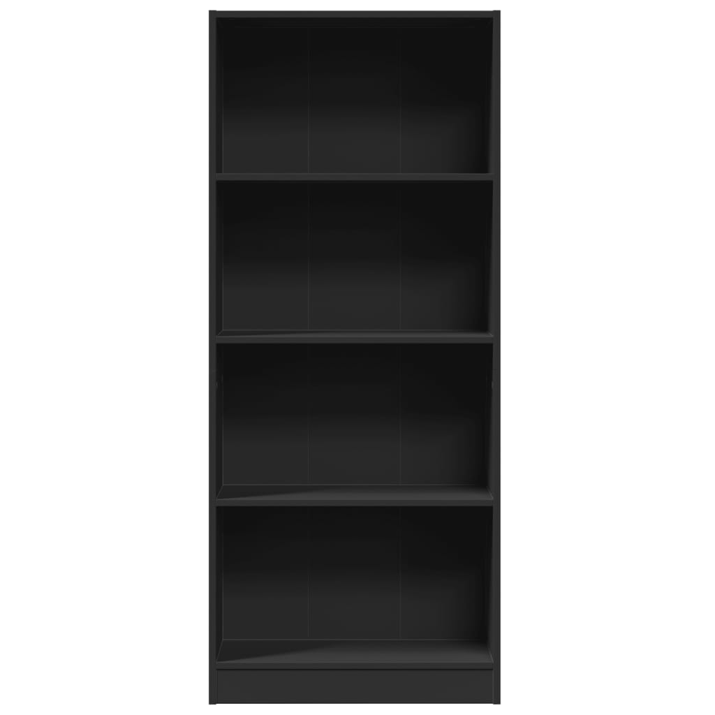 vidaXL Bibliothèque noire 60x24x143 cm Bois d'ingénierie
