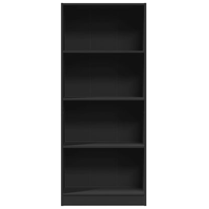 vidaXL Bibliothèque noire 60x24x143 cm Bois d'ingénierie