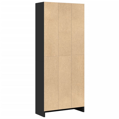 vidaXL Bibliothèque noire 60x24x143 cm Bois d'ingénierie