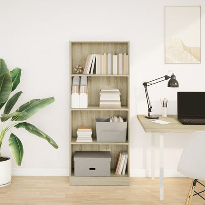vidaXL Bücherregal Sonoma-Eiche 60x24x143 cm Holzwerkstoff