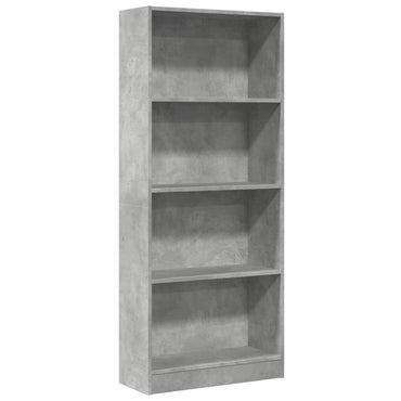 vidaXL Bibliothèque gris béton 60x24x143 cm Bois d'ingénierie