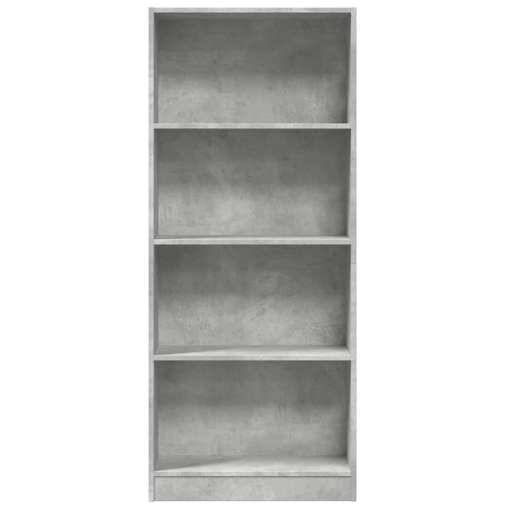 vidaXL Bibliothèque gris béton 60x24x143 cm Bois d'ingénierie