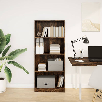 vidaXL Bücherregal Räuchereiche 60x24x143 cm Holzwerkstoff