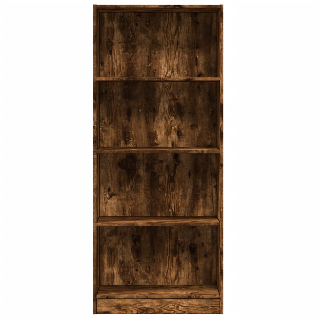 vidaXL Bücherregal Räuchereiche 60x24x143 cm Holzwerkstoff