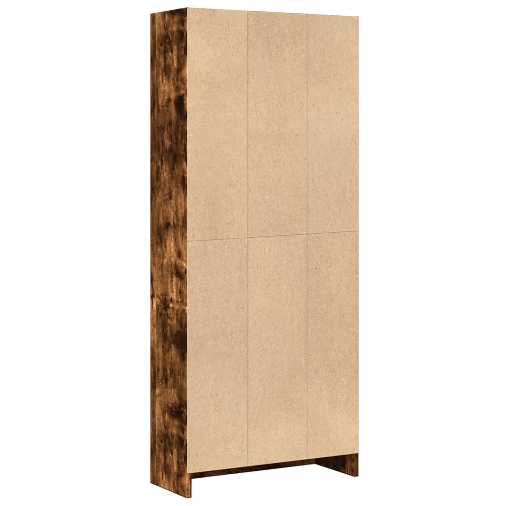 vidaXL Bücherregal Räuchereiche 60x24x143 cm Holzwerkstoff