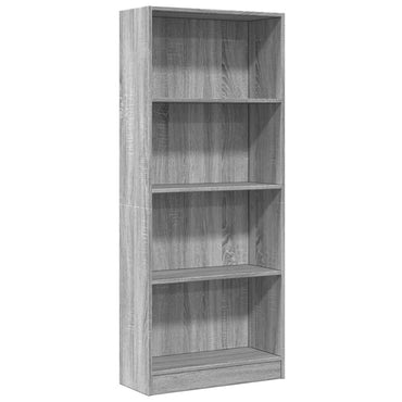 vidaXL Bücherregal Grau Sonoma 60x24x143 cm Holzwerkstoff