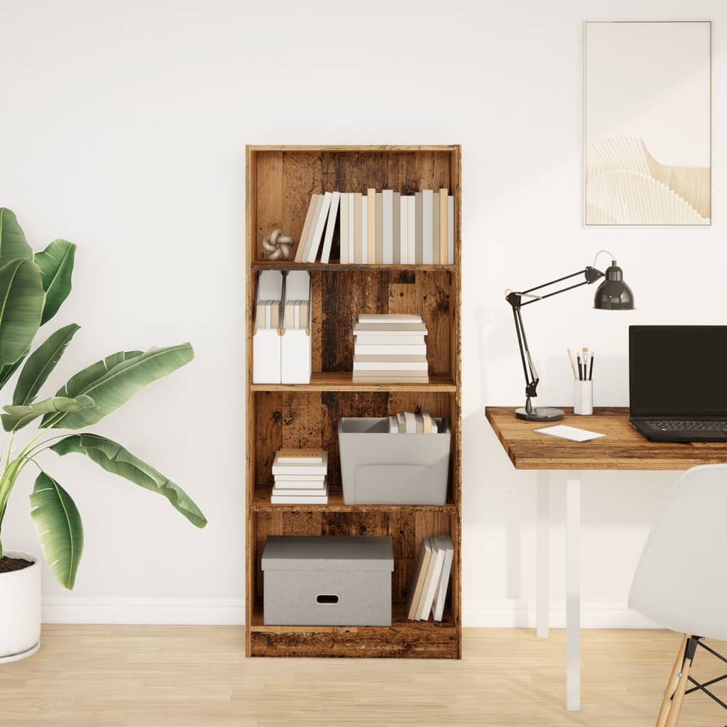 vidaXL Bibliothèque effet bois de récupération 60x24x143 cm Bois d'ingénierie