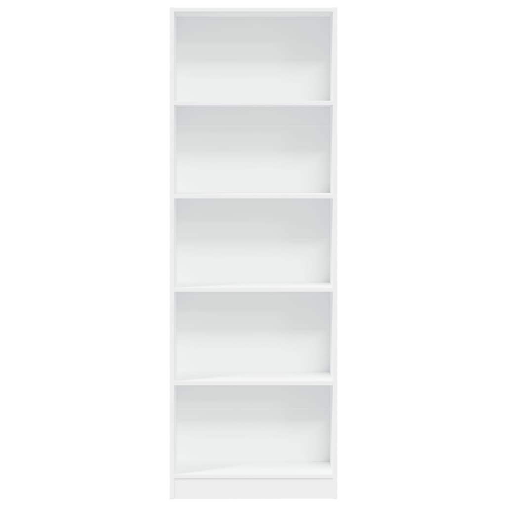 vidaXL Bücherregal Weiß 60 x 24 x 176 cm Holzwerkstoff