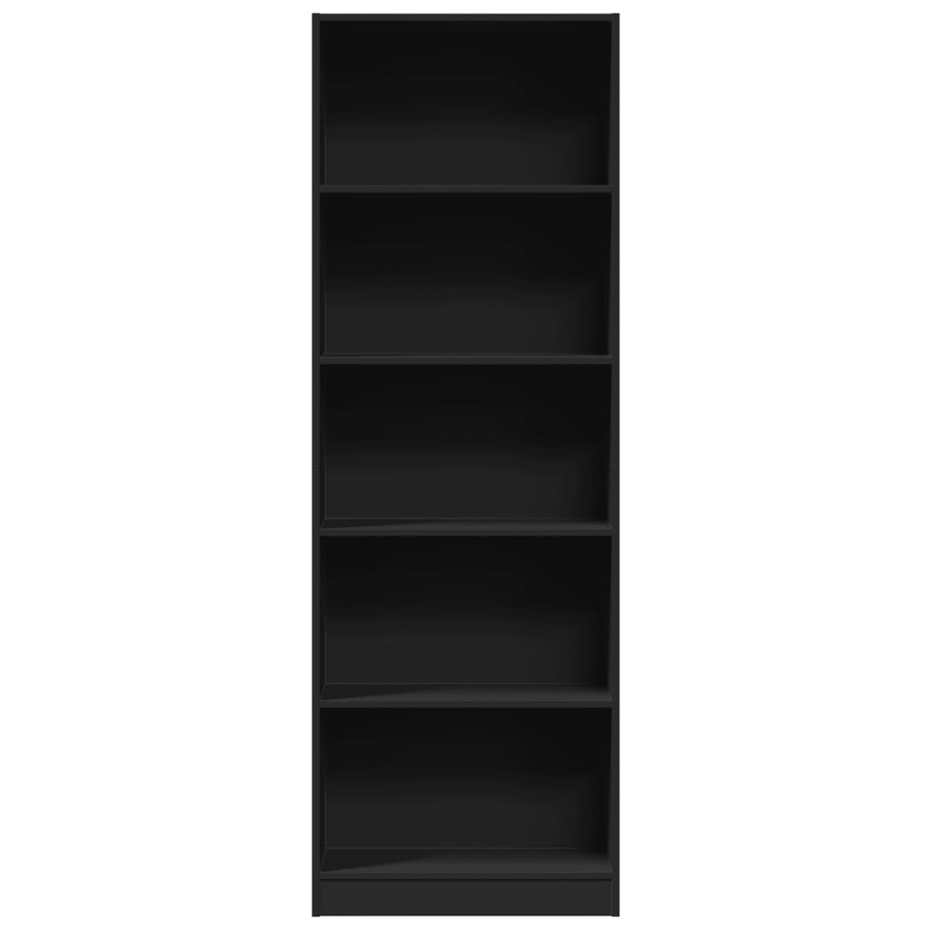 vidaXL Bibliothèque noir 60x24x176 cm Aggloméré