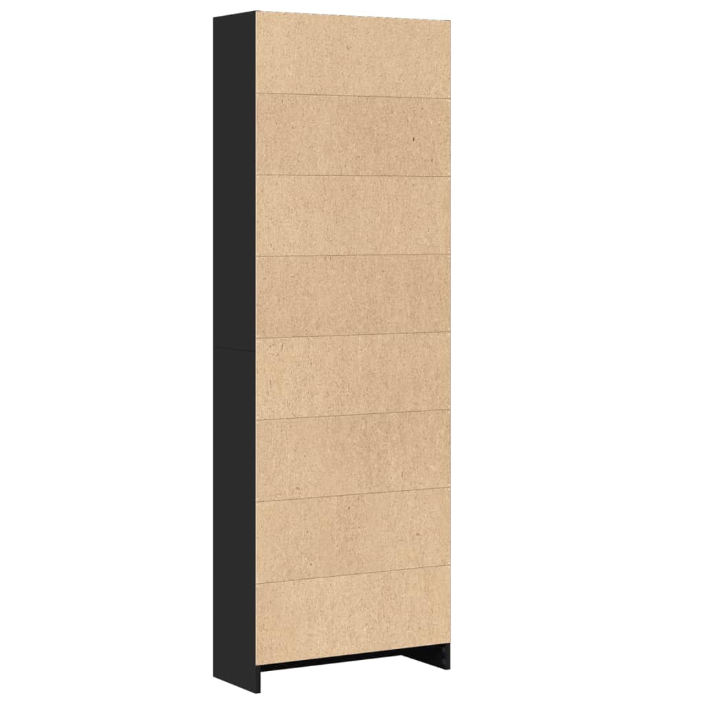 vidaXL Bibliothèque noir 60x24x176 cm Aggloméré