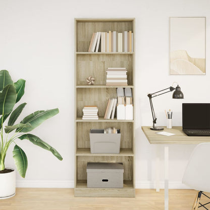 vidaXL Bücherregal Sonoma-Eiche 60x24x176 cm Holzwerkstoff