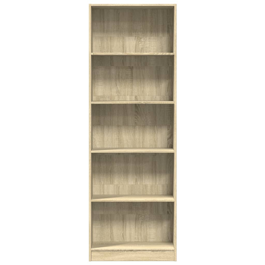 vidaXL Bücherregal Sonoma-Eiche 60x24x176 cm Holzwerkstoff
