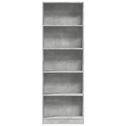 vidaXL Bücherregal Betongrau 60x24x176 cm Holzwerkstoff