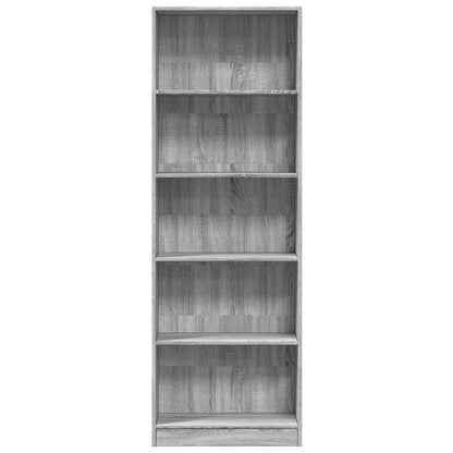 vidaXL Bücherregal Grau Sonoma 60x24x176 cm Holzwerkstoff