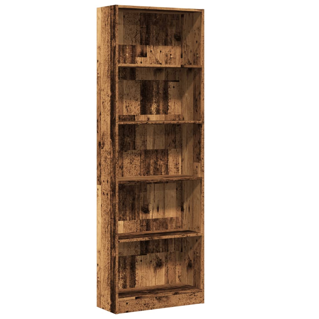 vidaXL Bücherregal Altholz-Optik 60x24x176 cm Holzwerkstoff
